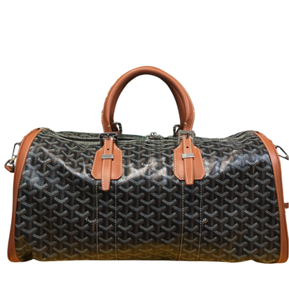 GOYARD BOSTON 45 BAG BLACK & TAN - Prime Reps
