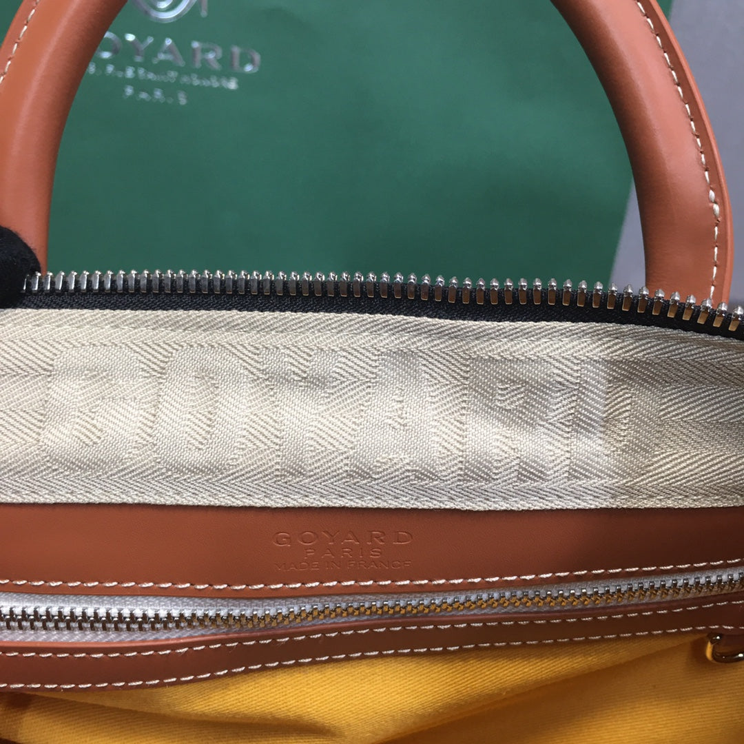 GOYARD BOSTON 45 BAG BLACK & TAN - Prime Reps