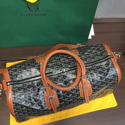 GOYARD BOSTON 45 BAG BLACK & TAN - Prime Reps