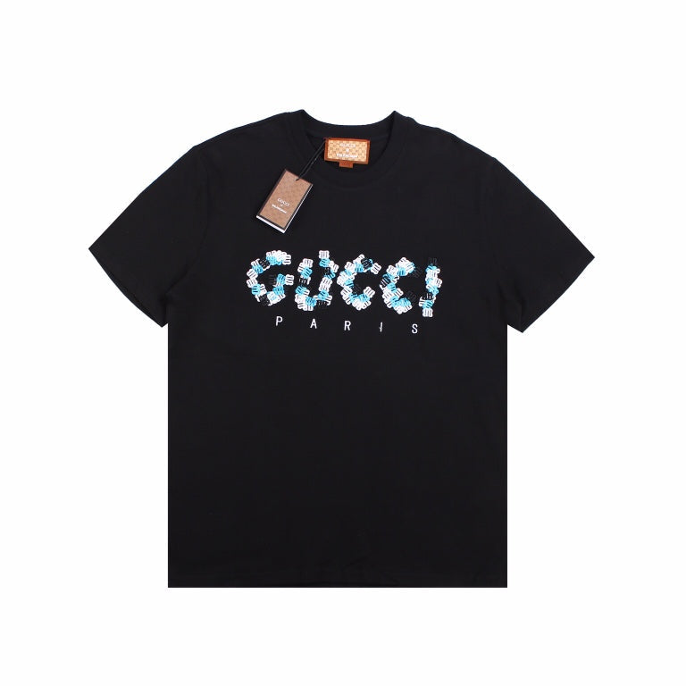 GUCCI x BALENCIAGA FLOWER LOGO T-SHIRT BLACK - Prime Reps