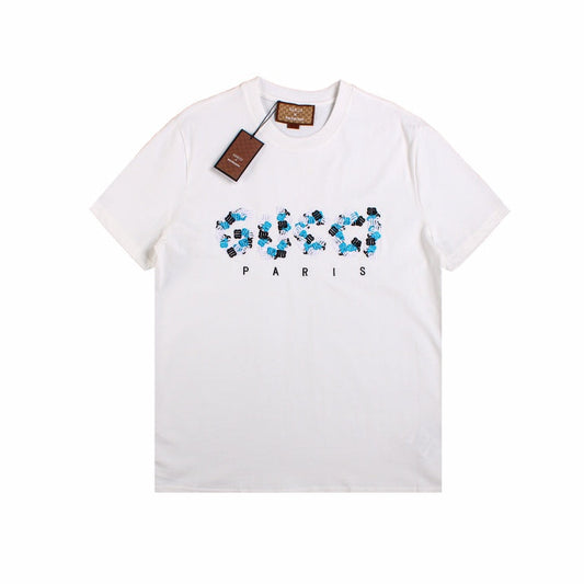 GUCCI x BALENCIAGA FLOWER LOGO T-SHIRT WHITE - Prime Reps