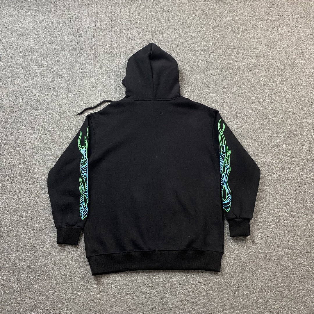 JUICE WRLD x SP5DER HOODIE BLACK - Prime Reps