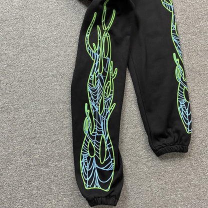 JUICE WRLD x SP5DER SWEATPANTS BLACK - Prime Reps