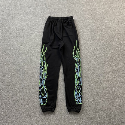 JUICE WRLD x SP5DER SWEATPANTS BLACK - Prime Reps