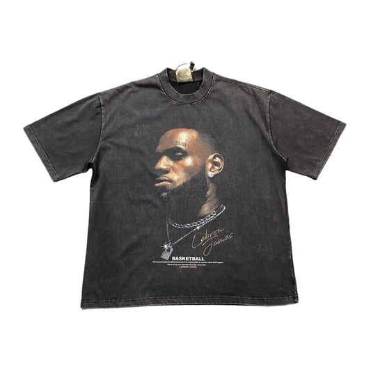 LEBRON JAMES VINTAGE GRAPHIC TEE DARK GREY - Prime Reps
