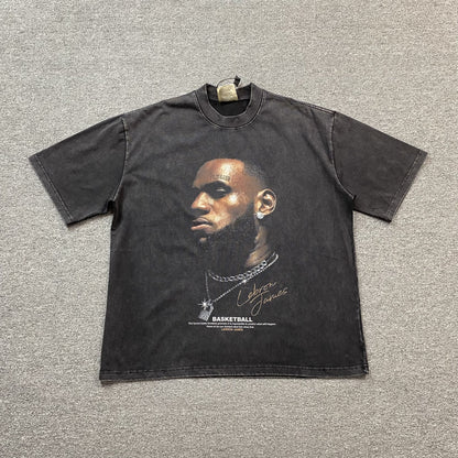 LEBRON JAMES VINTAGE GRAPHIC TEE DARK GREY - Prime Reps