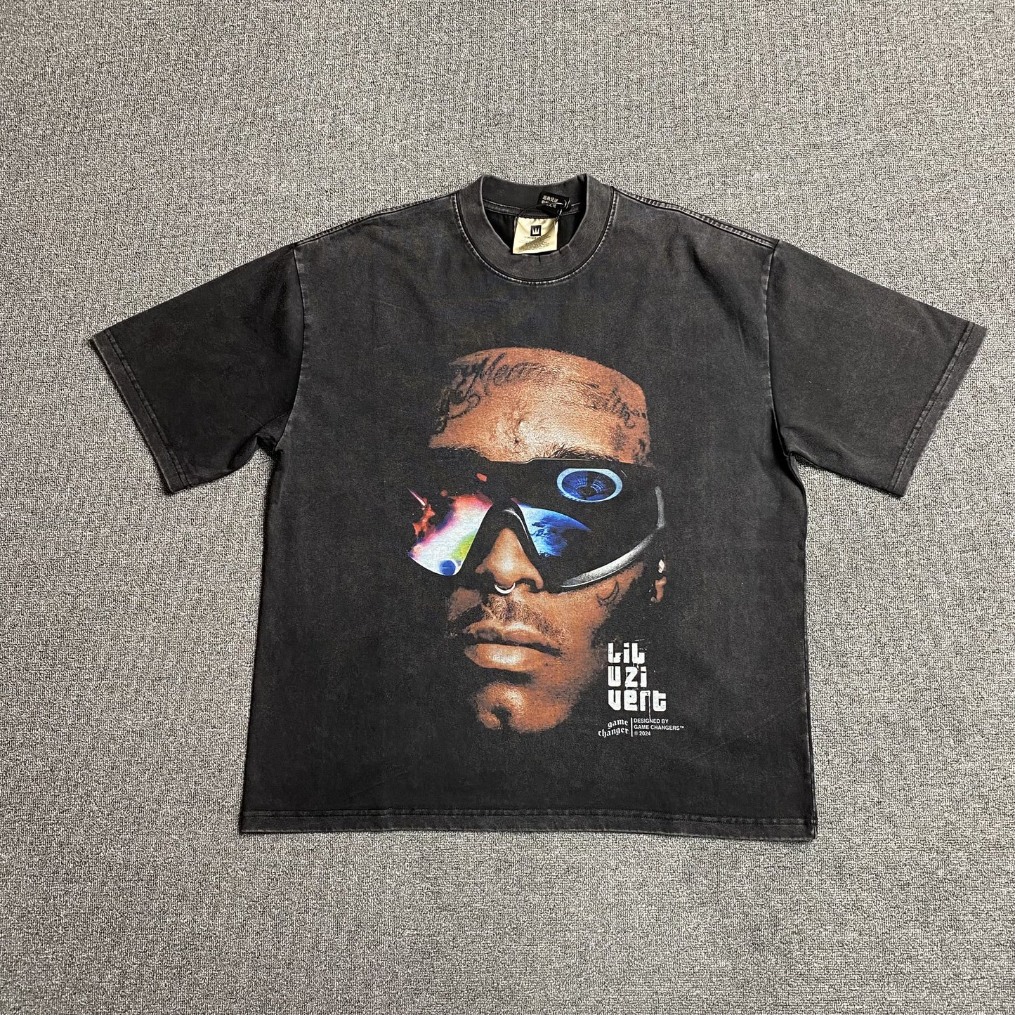 LIL UZI VERT VINTAGE GRAPHIC TEE DARK GREY - Prime Reps