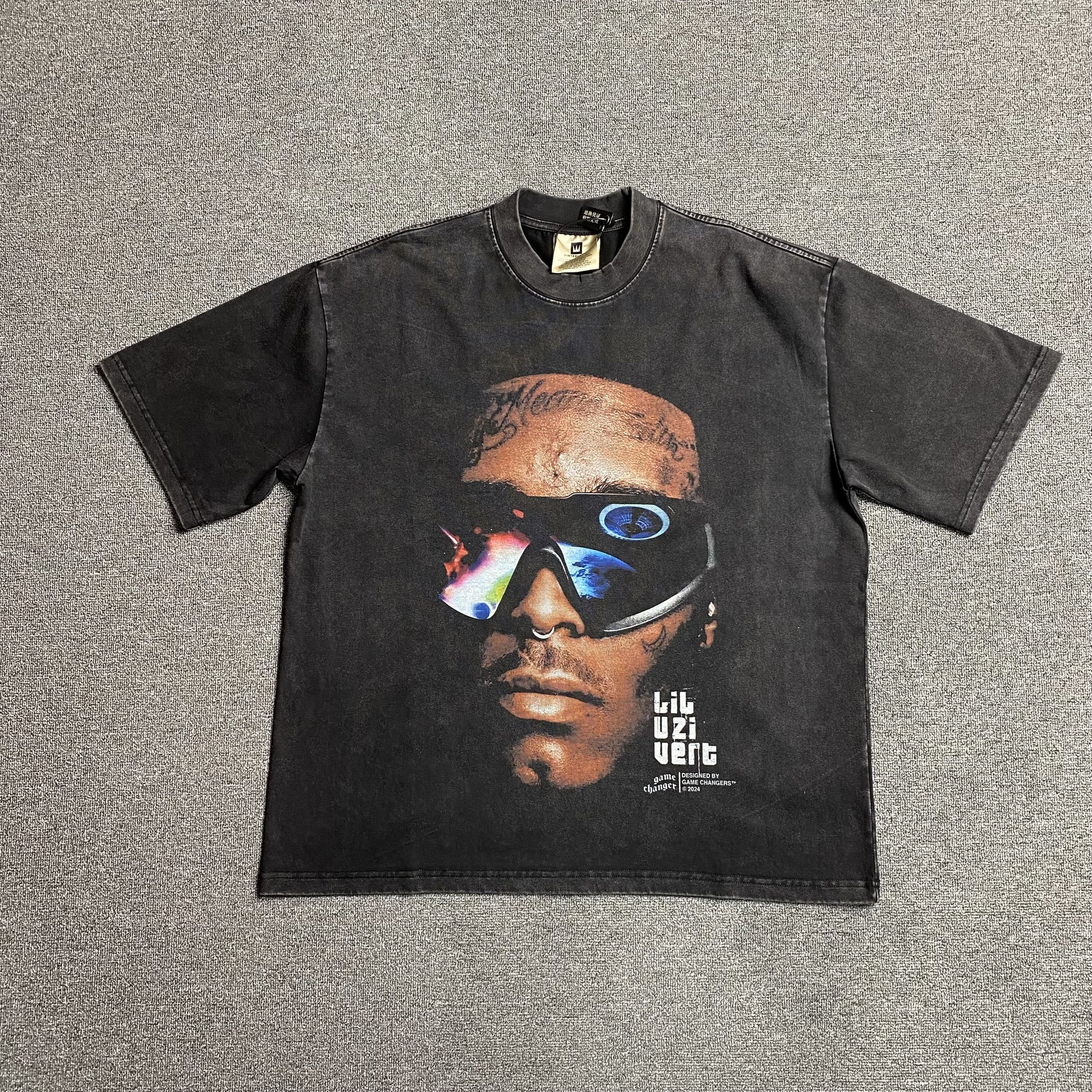 LIL UZI VERT VINTAGE GRAPHIC TEE DARK GREY - Prime Reps