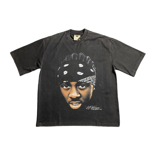 LIL WAYNE VINTAGE GRAPHIC TEE DARK GREY - Prime Reps