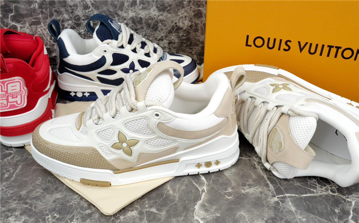 LOUIS VUITTON LV SKATE SNEAKER BEIGE WHITE - Prime Reps