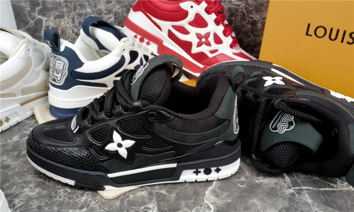 LOUIS VUITTON LV SKATE SNEAKER BLACK WHITE - Prime Reps
