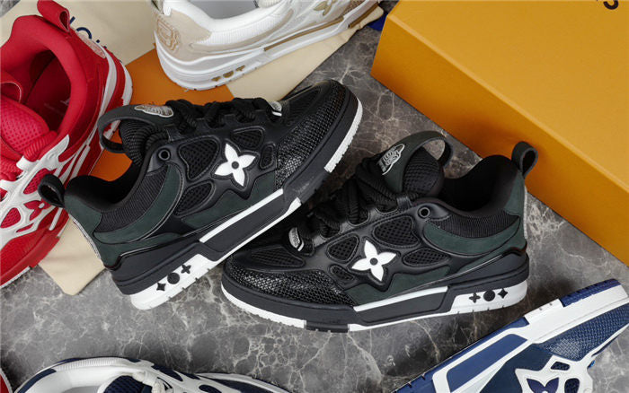LOUIS VUITTON LV SKATE SNEAKER BLACK WHITE - Prime Reps