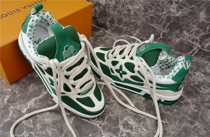 LOUIS VUITTON LV SKATE SNEAKER GREEN WHITE - Prime Reps