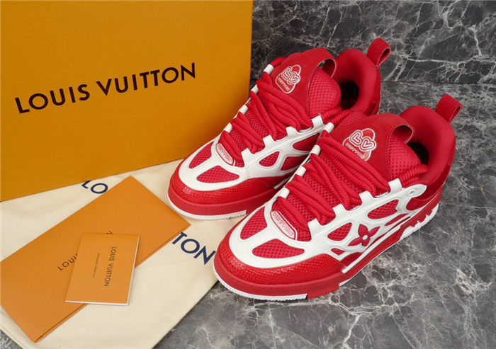 LOUIS VUITTON LV SKATE SNEAKER RED WHITE - Prime Reps