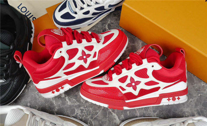 LOUIS VUITTON LV SKATE SNEAKER RED WHITE - Prime Reps