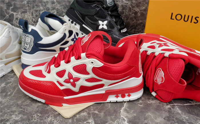 LOUIS VUITTON LV SKATE SNEAKER RED WHITE - Prime Reps