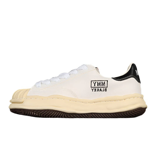 MAISON MIHARA YASUHIRO BLAKEY OG SOLE LEATHER LOW BEIGE WHITE - Prime Reps