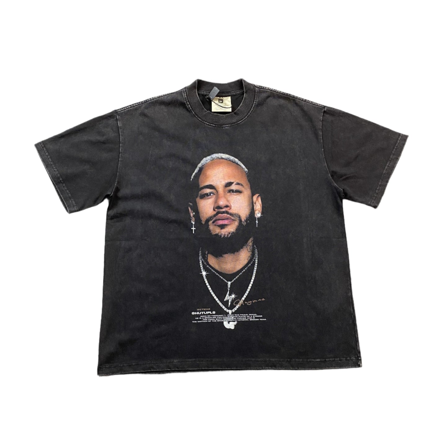 NEYMAR VINTAGE GRAPHIC TEE DARK GREY - Prime Reps