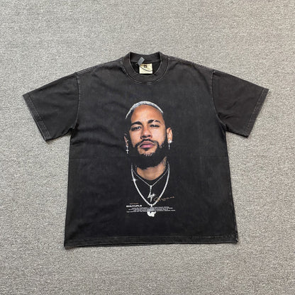 NEYMAR VINTAGE GRAPHIC TEE DARK GREY - Prime Reps