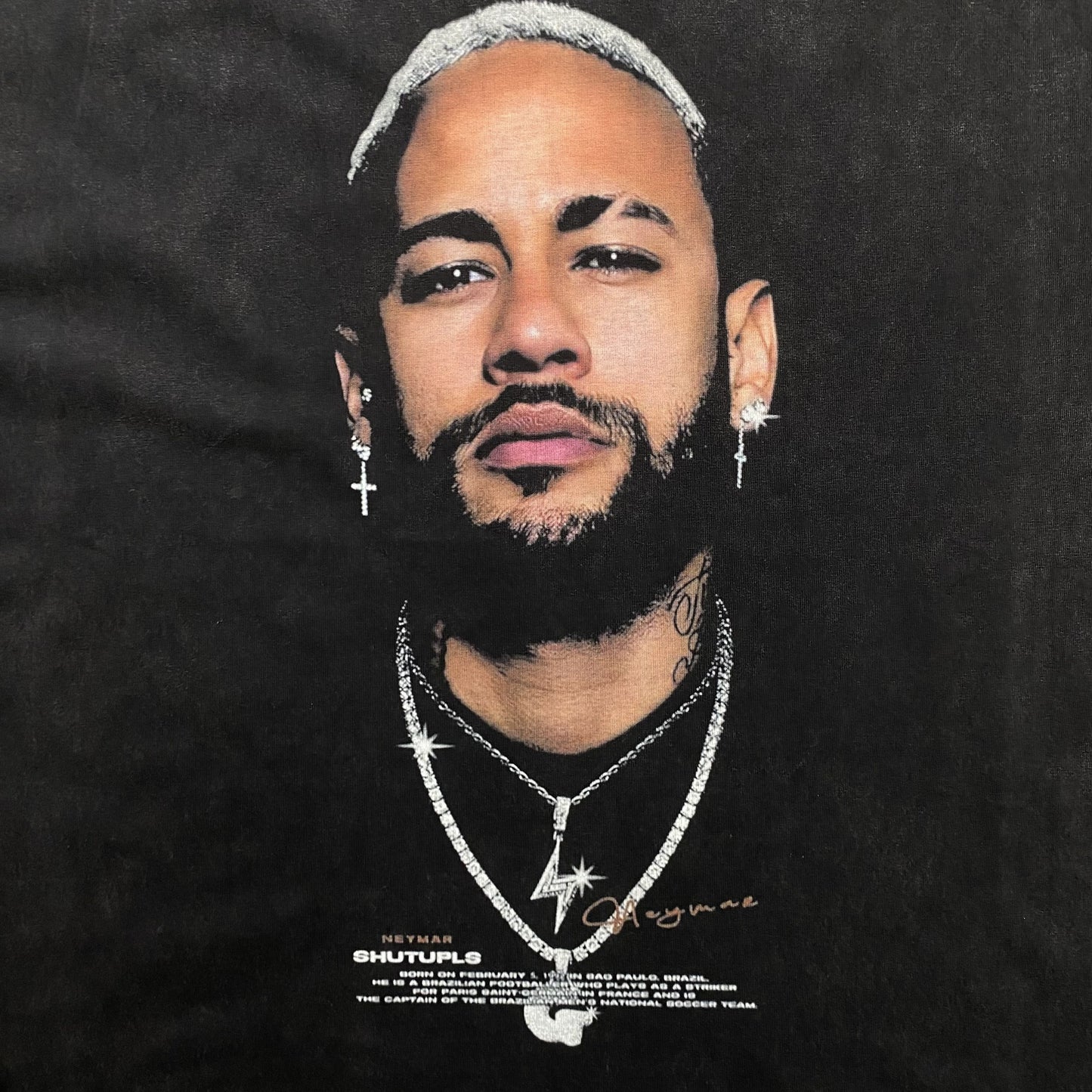 NEYMAR VINTAGE GRAPHIC TEE DARK GREY - Prime Reps