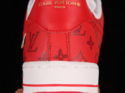 NIKE AIR FORCE 1 x LOUIS VUITTON VIRGIL ABLOH WHITE RED - Prime Reps