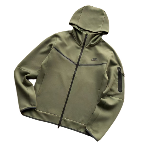 NIKE TECH FLEECE HOODIE x ARMY GREEN - Prime Reps