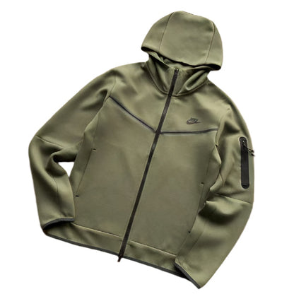 NIKE TECH FLEECE HOODIE x ARMY GREEN - Prime Reps