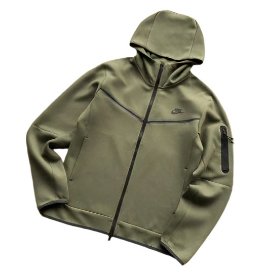 NIKE TECH FLEECE HOODIE x ARMY GREEN - Prime Reps