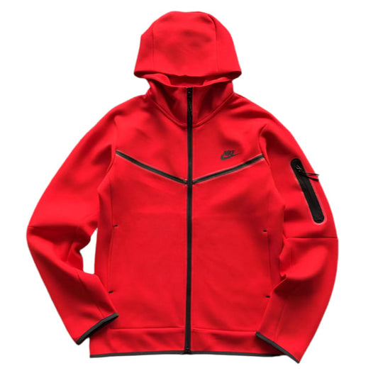 NIKE TECH FLEECE HOODIE x UNIVERSITY RED - Prime Reps