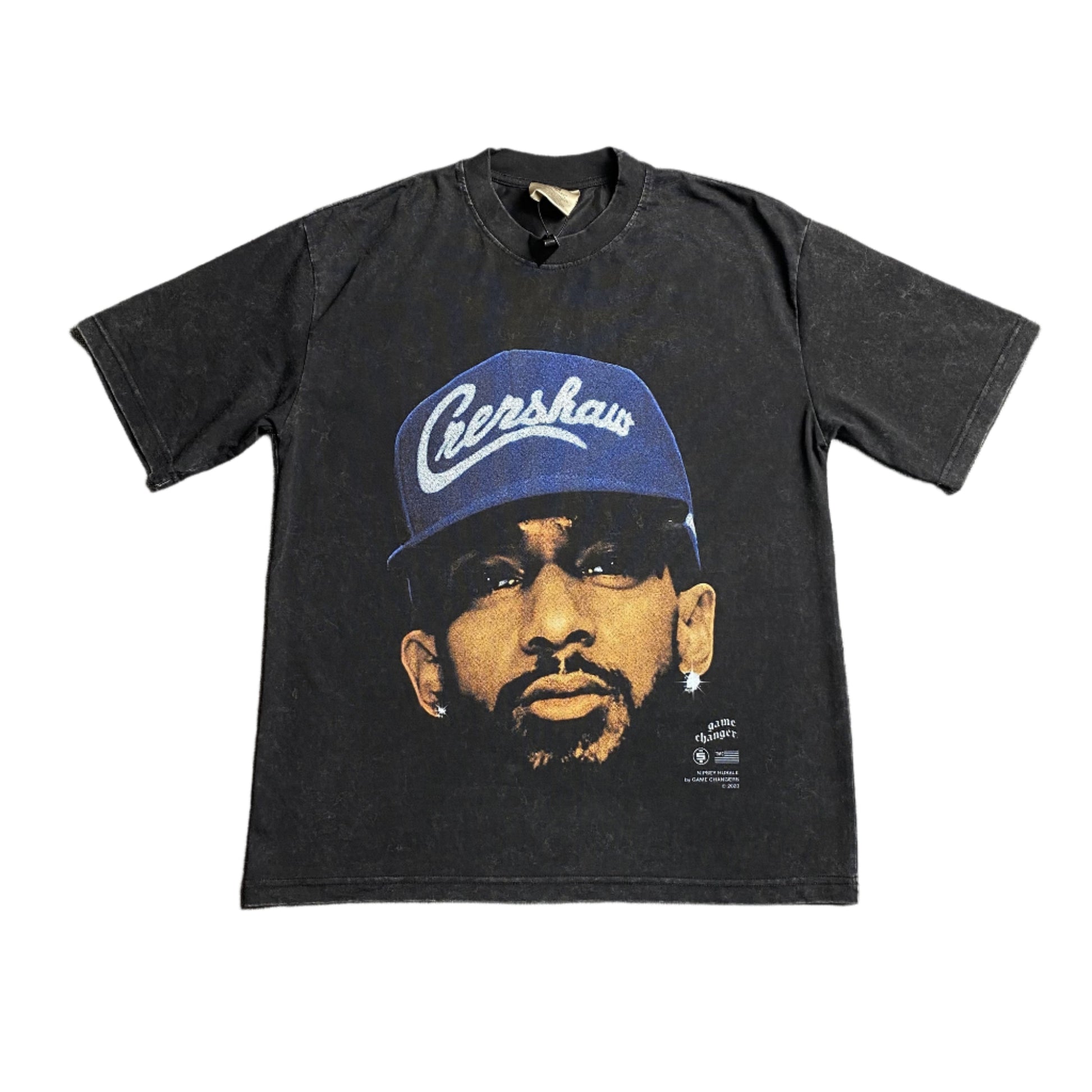 NIPSEY HUSSLE VINTAGE GRAPHIC TEE DARK GREY - Prime Reps