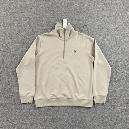POLO RALPH LAUREN QUARTER ZIP SWEATSHIRT BEIGE - Prime Reps