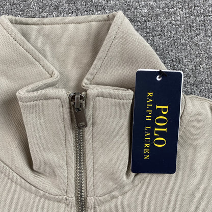 POLO RALPH LAUREN QUARTER ZIP SWEATSHIRT BEIGE - Prime Reps