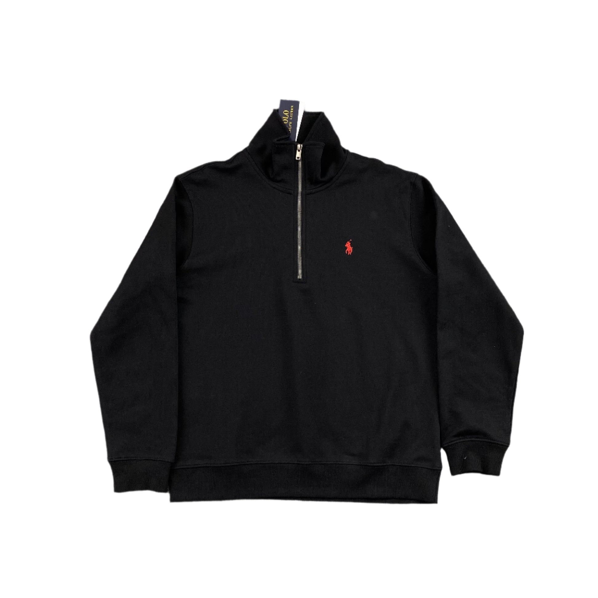 POLO RALPH LAUREN QUARTER ZIP SWEATSHIRT BLACK - Prime Reps