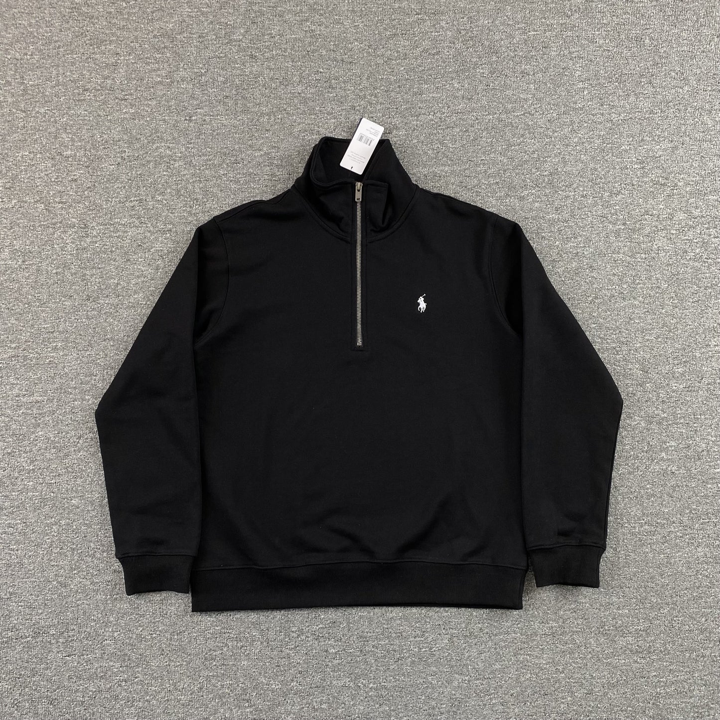 POLO RALPH LAUREN QUARTER ZIP SWEATSHIRT BLACK - Prime Reps
