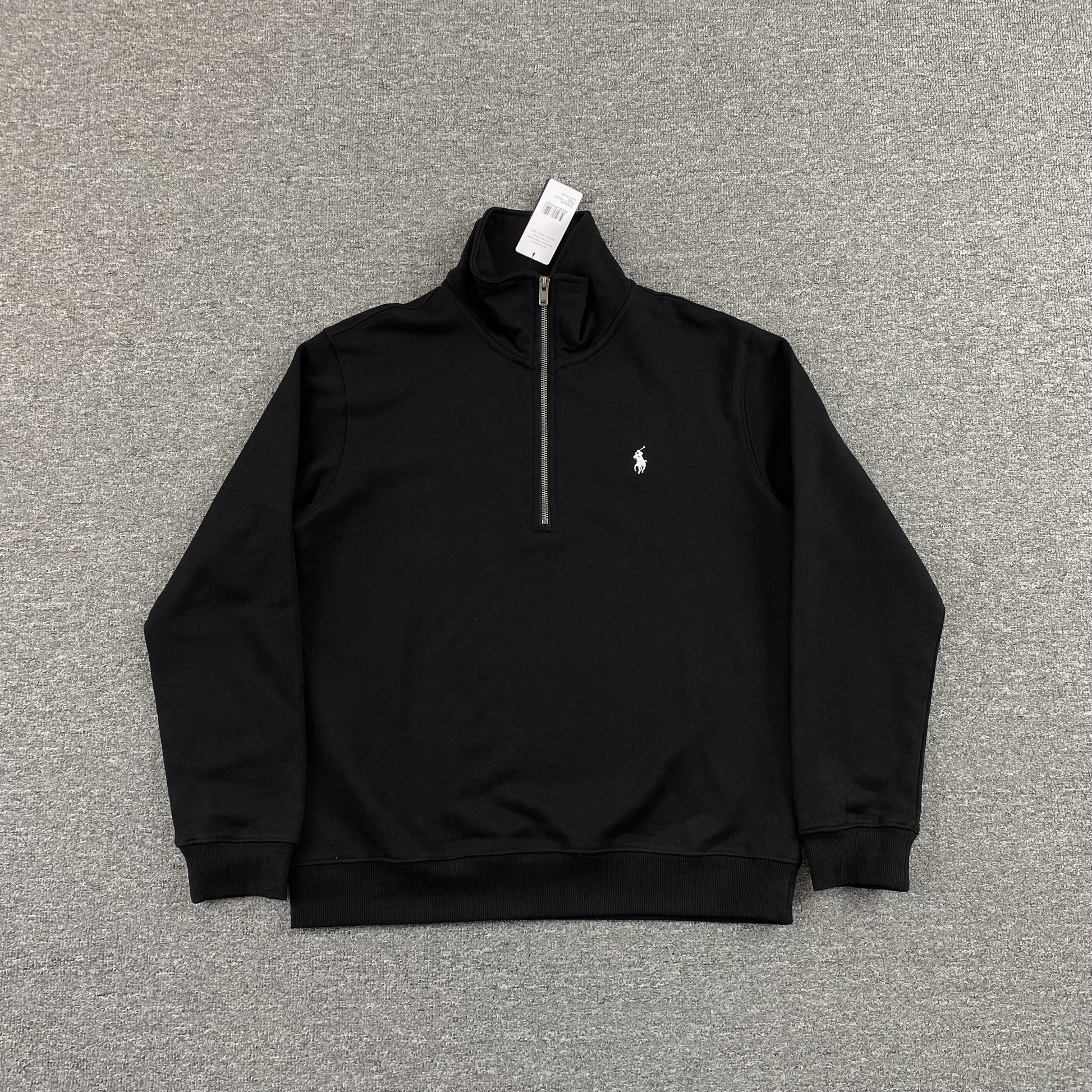 POLO RALPH LAUREN QUARTER ZIP SWEATSHIRT BLACK - Prime Reps