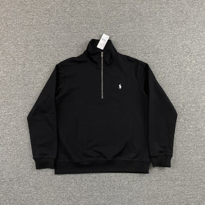 POLO RALPH LAUREN QUARTER ZIP SWEATSHIRT BLACK - Prime Reps