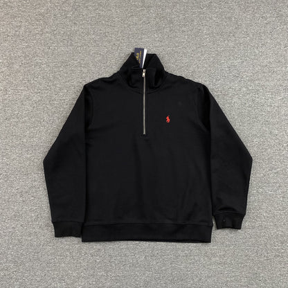 POLO RALPH LAUREN QUARTER ZIP SWEATSHIRT BLACK - Prime Reps