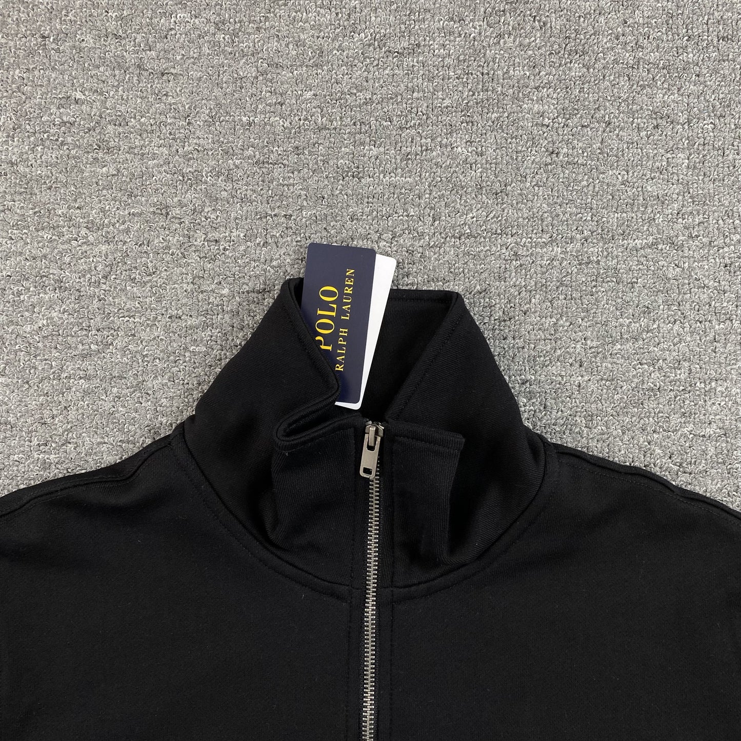 POLO RALPH LAUREN QUARTER ZIP SWEATSHIRT BLACK - Prime Reps