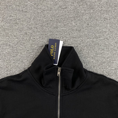 POLO RALPH LAUREN QUARTER ZIP SWEATSHIRT BLACK - Prime Reps