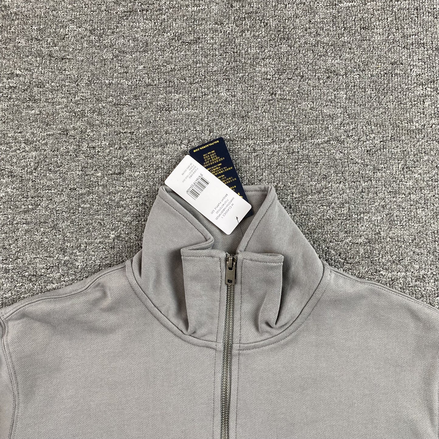 POLO RALPH LAUREN QUARTER ZIP SWEATSHIRT GREY - Prime Reps