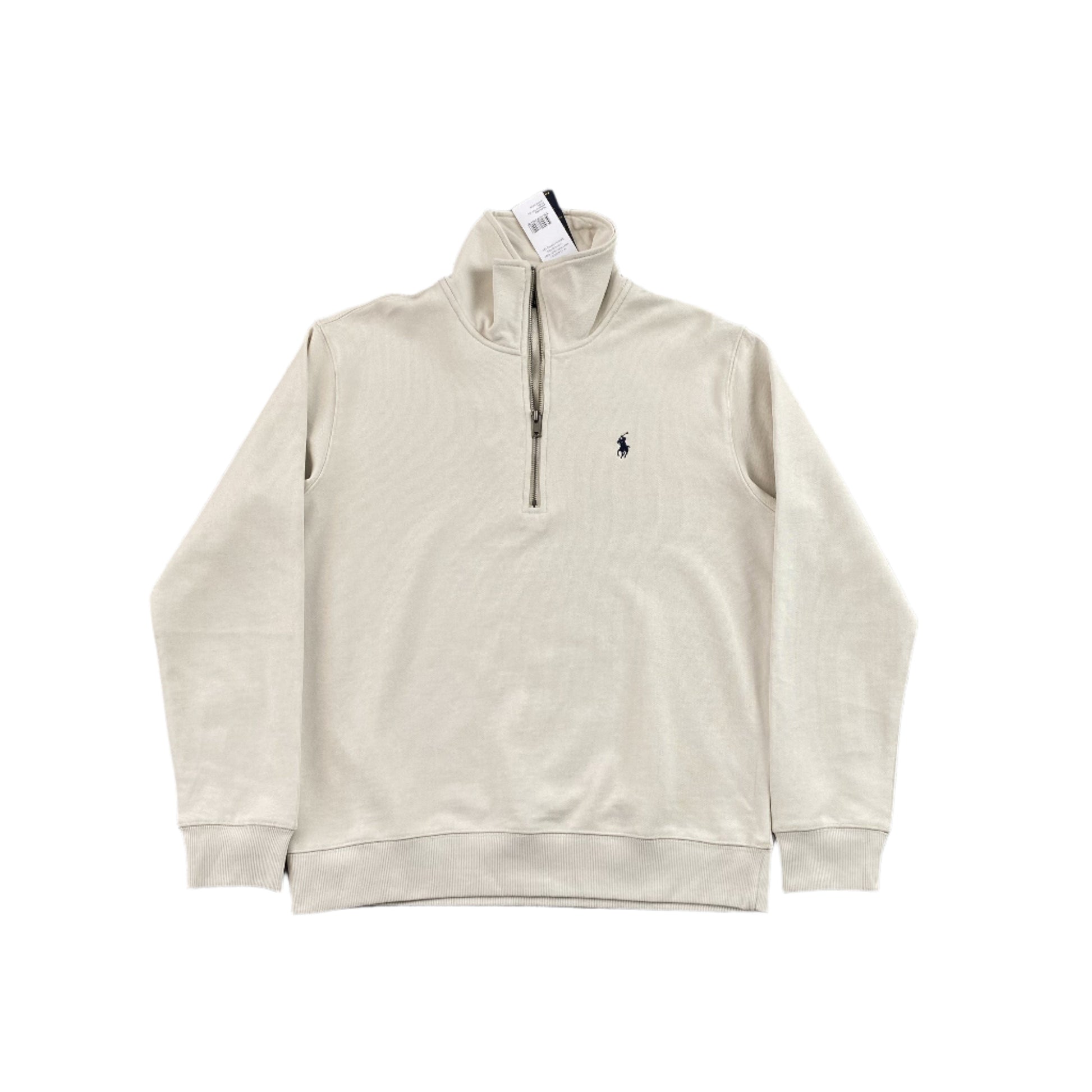 POLO RALPH LAUREN QUARTER ZIP SWEATSHIRT WHITE - Prime Reps