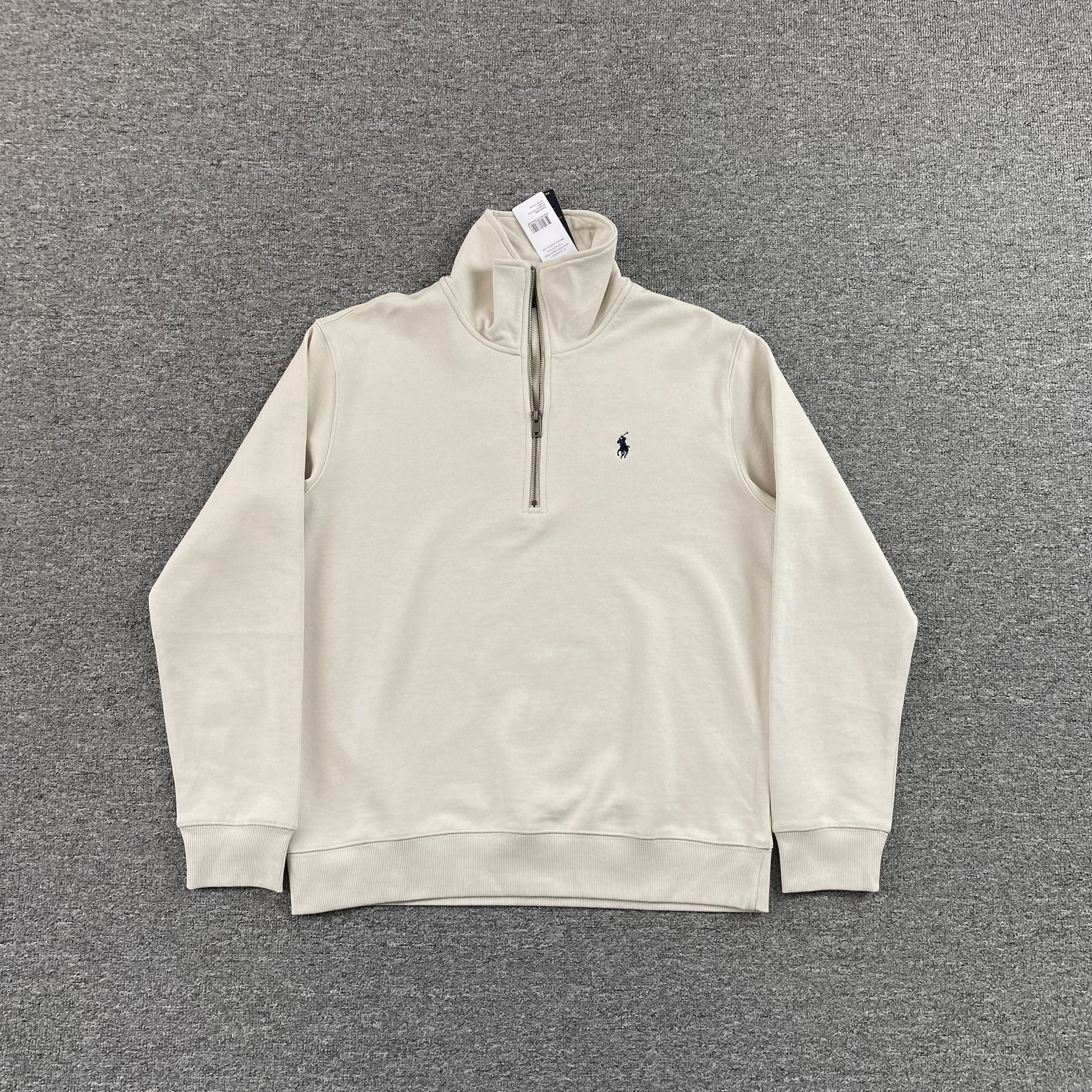 POLO RALPH LAUREN QUARTER ZIP SWEATSHIRT WHITE - Prime Reps