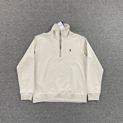 POLO RALPH LAUREN QUARTER ZIP SWEATSHIRT WHITE - Prime Reps