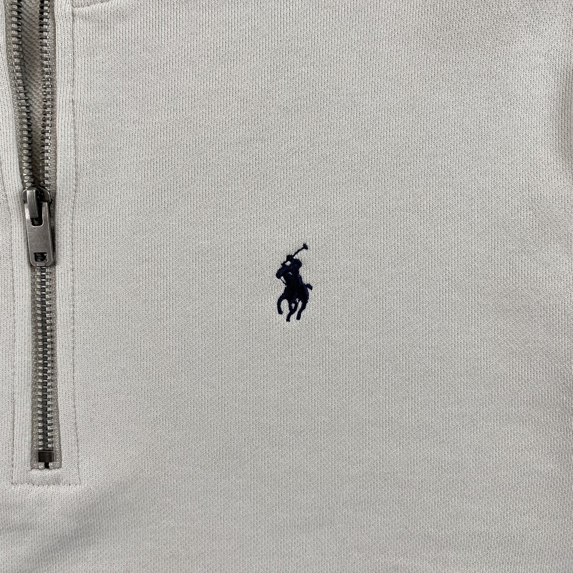 POLO RALPH LAUREN QUARTER ZIP SWEATSHIRT WHITE - Prime Reps