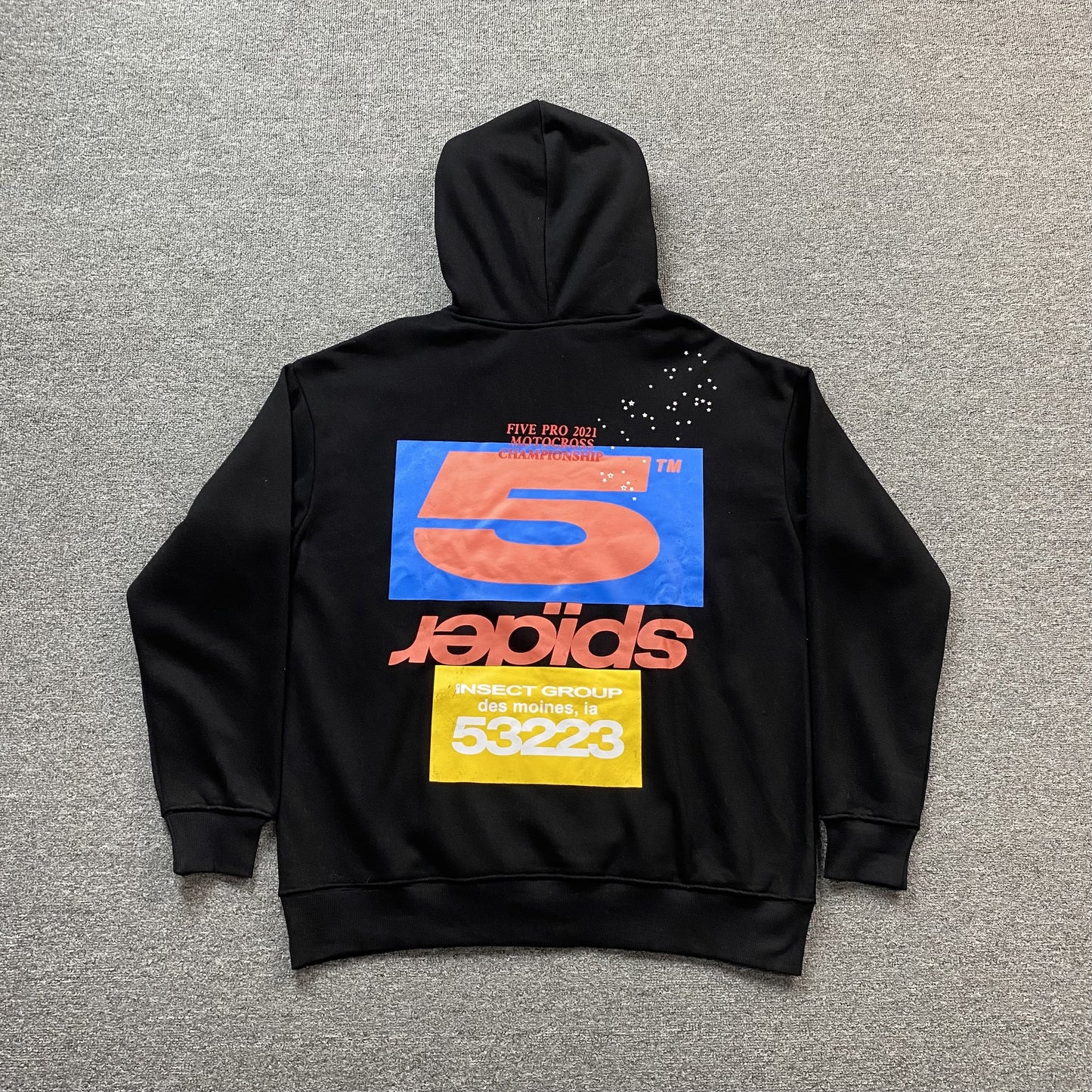 SP5DER ADULT HOODIE BLACK - Prime Reps