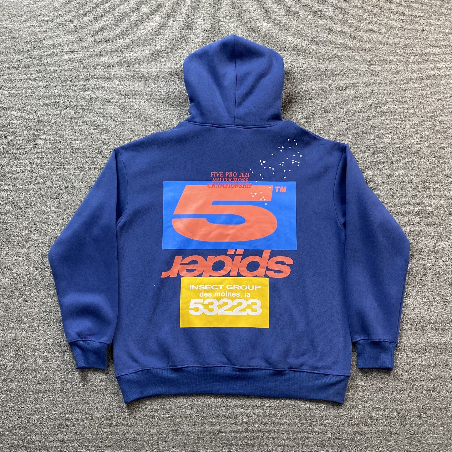SP5DER ADULT HOODIE NAVY - Prime Reps