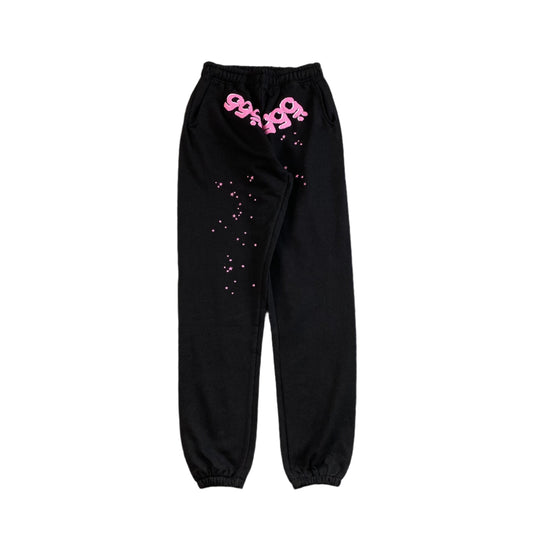 SP5DER ANGEL NUMBER SWEATPANTS BLACK - Prime Reps