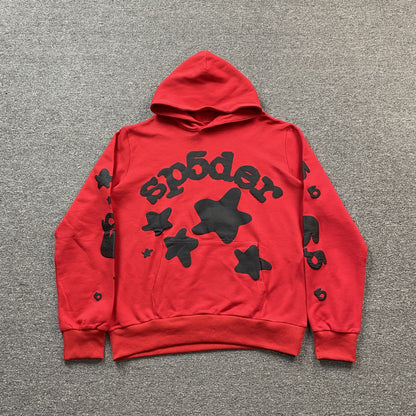 SP5DER BELUGA HOODIE RED - Prime Reps
