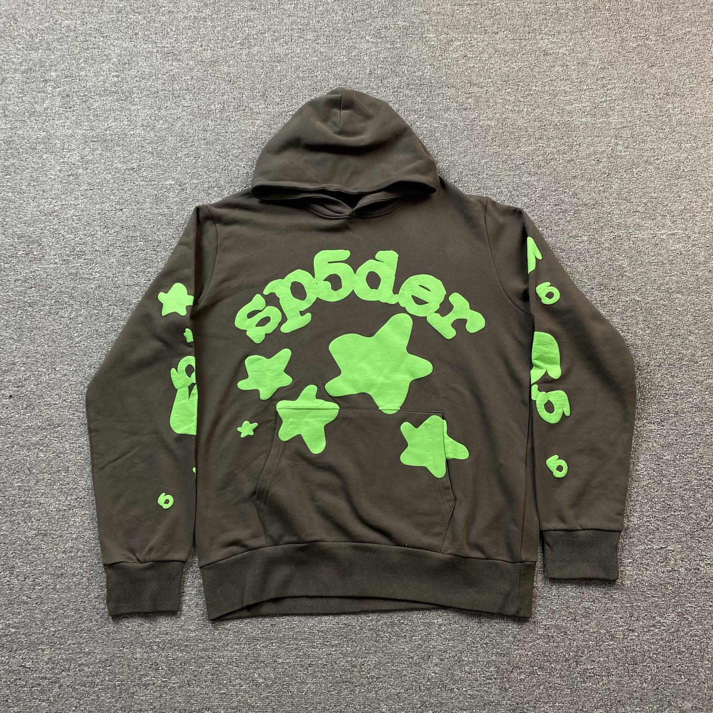 SP5DER BELUGA HOODIE SLATE GREY/GREEN - Prime Reps