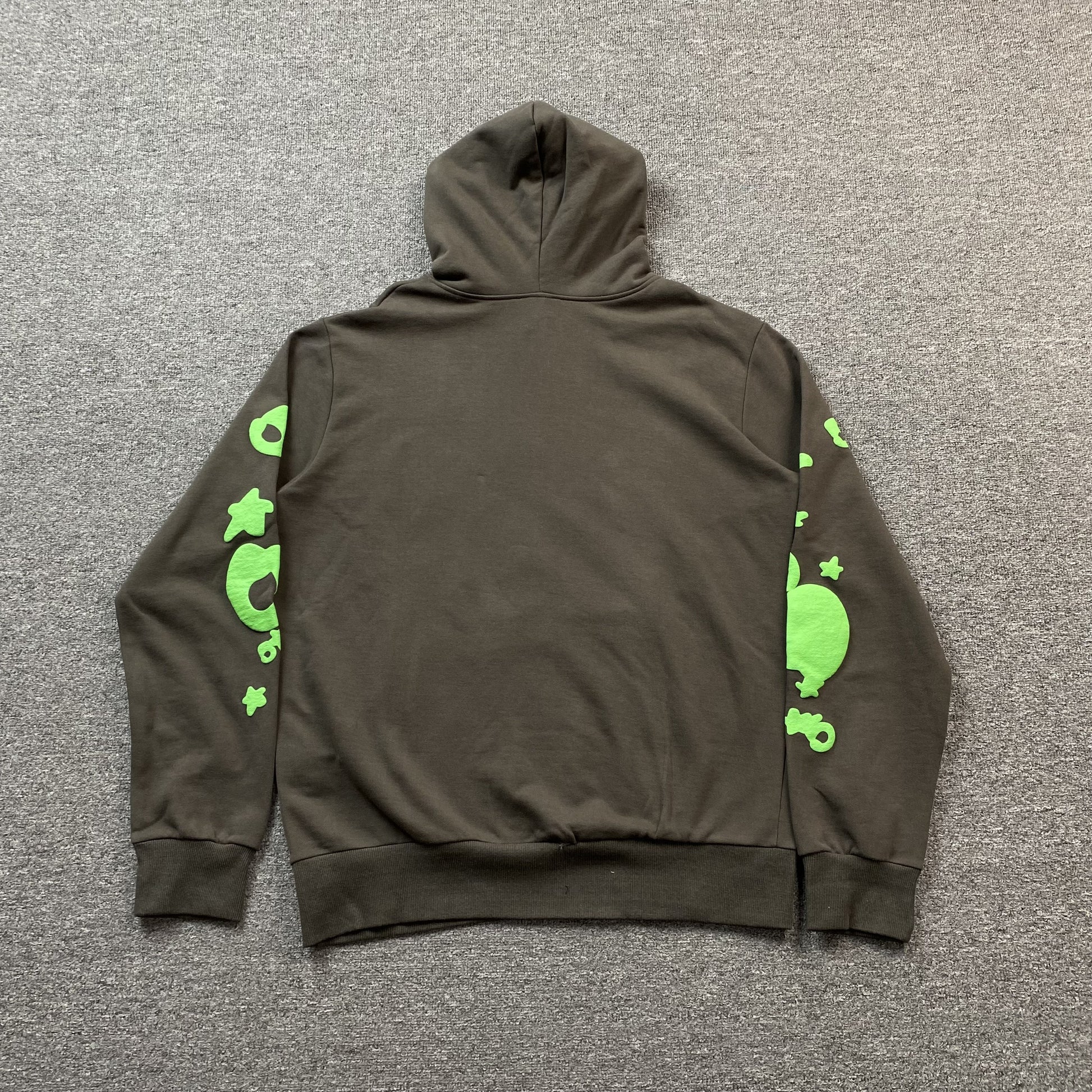 SP5DER BELUGA HOODIE SLATE GREY/GREEN - Prime Reps